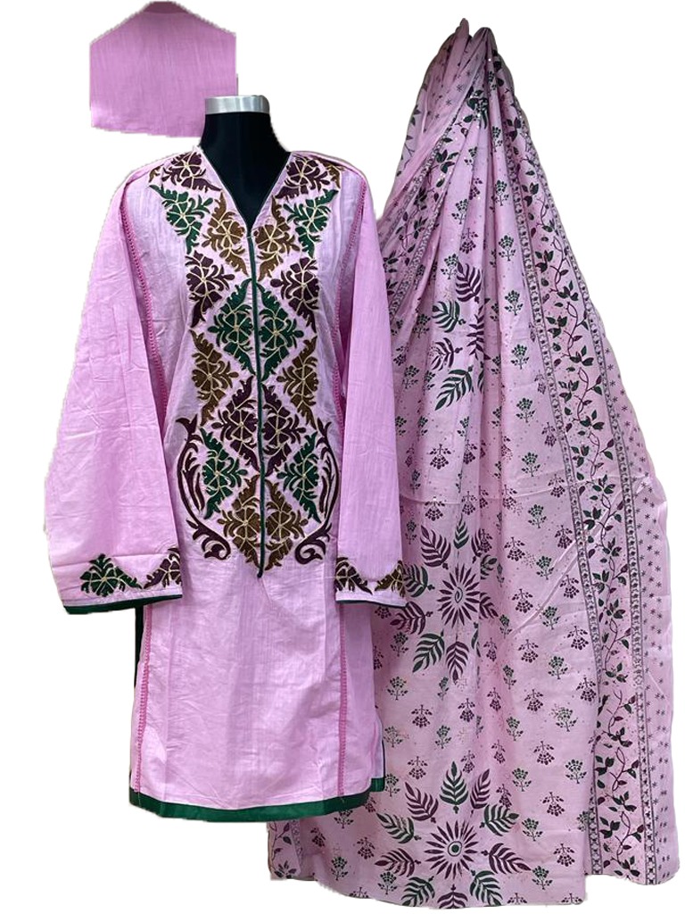 Gorgeous Unstitched Ac Cotton Shalwar Kamiz 3 Piece For Women